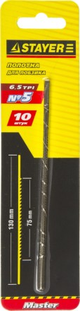 Полотна для лобзика, 10шт, №5, 130мм, STAYER Master 15321-S-10 15321-S-10_z01 купить в Ноябрьске