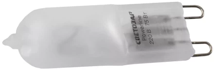 Лампа галогенная СВЕТОЗАР капсульная, матовое стекло, цоколь G9, диаметр 13мм, 75Вт, 220В SV-44897-M купить в Ноябрьске