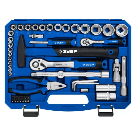 ЗУБР Универсал-76, 76 предм., (1/2+ 1/4), универсальный набор инструмента, Профессионал (27670-H76) купить в Ноябрьске