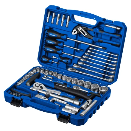 ЗУБР Универсал-76, 76 предм., (1/2+ 1/4), универсальный набор инструмента, Профессионал (27670-H76) купить в Ноябрьске