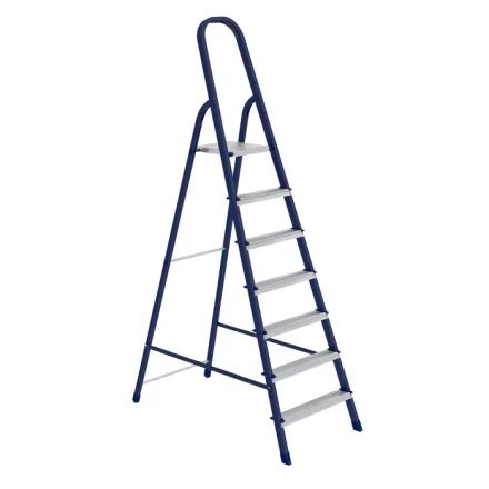 Стремянка 7 ступеней стальная оцинкованные ступени СИБРТЕХ 97847 купить в Ноябрьске