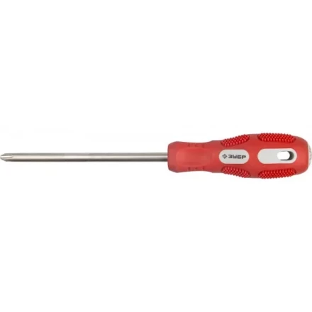 Отвертка ЗУБР &quot;ПРОФИ&quot; хромованадиевая сталь, двухкомпонентная рукоятка, магнит наконечник, PH3x150мм 25232-3-150_z01 купить в Ноябрьске