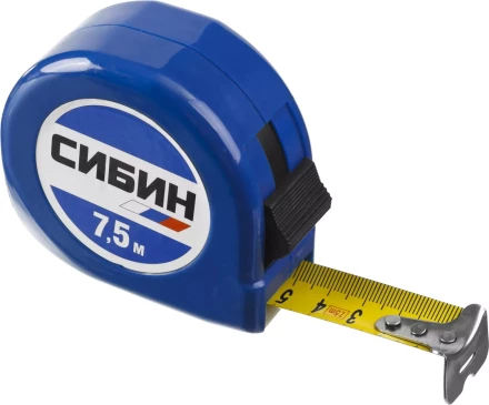 Рулетка СИБИН, пластиковый корпус, 7,5м/25мм 34020-08-25 купить в Ноябрьске