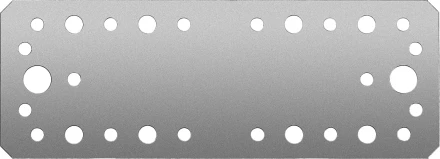 ЗУБР КП-2.5, 180 x 65 x 2.5 мм, цинк, крепежная пластина (31023-180) купить в Ноябрьске