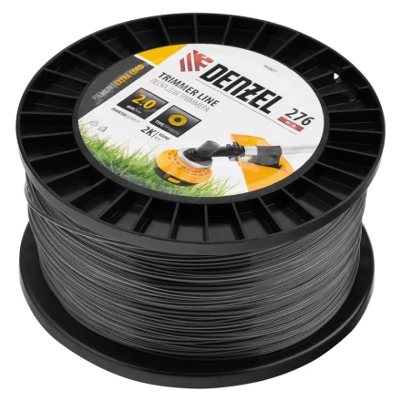 Леска для триммера двухкомпонентная круглая, 2,0мм х 276м, на DIN катушке EXTRA CORD// Denzel 96807 купить в Ноябрьске