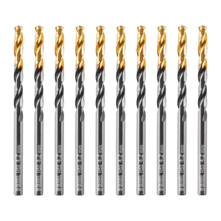 Сверло по металлу, 4,2 мм, HSS-Tin, Golden Tip, 10 шт. Denzel 717210 купить в Ноябрьске