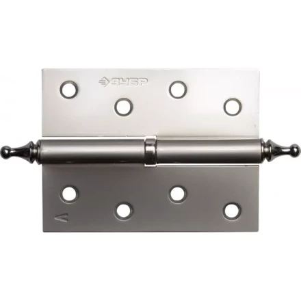 Петля дверная разъемная ЗУБР &quot;ЭКСПЕРТ&quot;, 1 подшипник, цвет мат. никель (PN), левая, с крепежом, 100х75х2,5мм,2шт 37605-100-4L купить в Ноябрьске