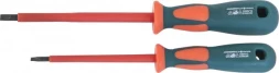 Отвертка шлицевая диэлектрическая SL 4х100мм DV13S4100   D19S4100  Jonnesway 47471