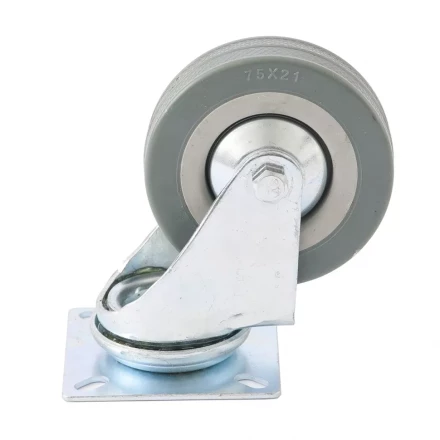 Колесо поворотное d-50 мм крепление  платформенное СИБРТЕХ артикул 68713 купить в Ноябрьске