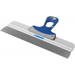 Шпатель СИБИН ФАСАДНЫЙ нержавеющий, алюминиевая направляющая, 2к ручка, 350мм 10085-35