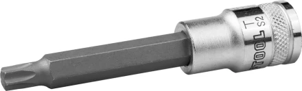 Торцовая бита-головка KRAFTOOL &quot;INDUSTRIE QUALITAT&quot;, удлиненная, материал S2, TORX, сатинированная, 1/2&quot;, Т50 27906-50_z01 купить в Ноябрьске