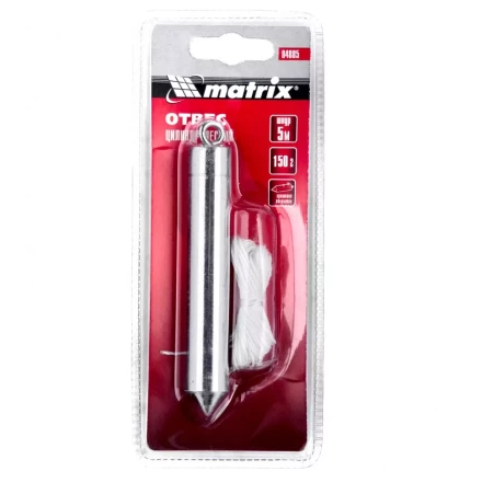 Отвес цилиндрический 150 г шнур 5 м Matrix 84885 купить в Ноябрьске