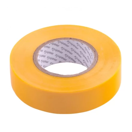 Изолента ПВХ 19 мм х 20 м желтая 150 мкм Matrix 88780 купить в Ноябрьске