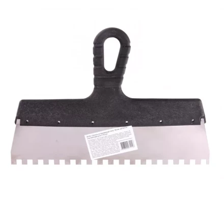 Шпатель из нержавеющей стали 300 мм зуб 8 х 8 мм пластмассовая ручка 85144 купить в Ноябрьске