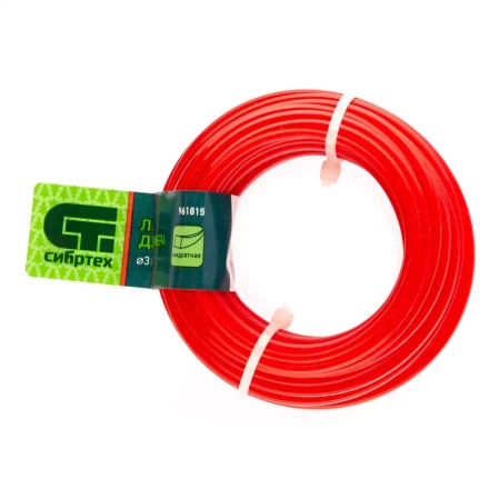 Леска для триммера квадратная, 3.0 мм х 10 м, Россия Сибртех 961815 купить в Ноябрьске