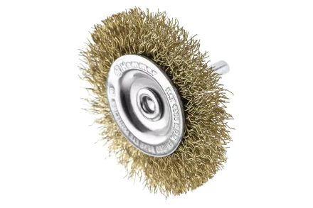 Кордщетка HAMMER плоская 63мм для дрели гофрированная латунированная сталь (207-206) купить в Ноябрьске