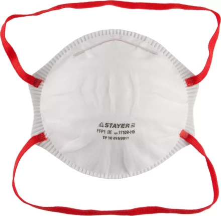 Полумаска фильтрующая STAYER &quot;PROFI&quot; коническая, многослойная, класс защиты FFP1, 5шт 11109-H5 купить в Ноябрьске