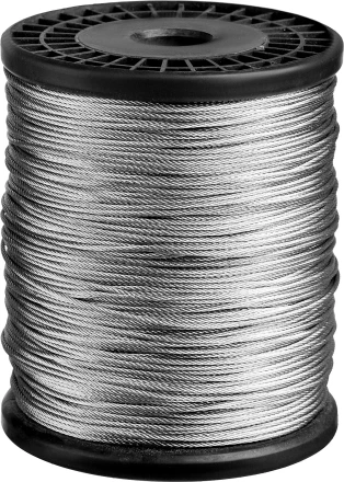 ЗУБР DIN 3055, свивка 6 х 7 + IWS, 1.5 мм, L 200 м, стальной трос, Профессионал (4-304110-15) купить в Ноябрьске