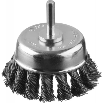 ЗУБР &quot;ПРОФЕССИОНАЛ&quot;. Щетка чашечная для дрели, жгутированная стальная проволока 0,5мм, 75мм 35255-075_z02 купить в Ноябрьске