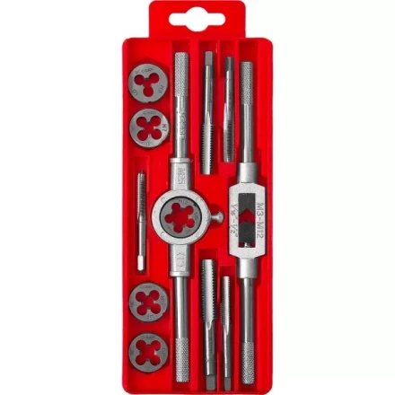 Набор ЗУБР &quot;МАСТЕР&quot; с металлореж. Инстр., метчики однопроходные и плашки М6-М12, оснастка - в пластиковом боксе, 12пред. 28121-H12 купить в Ноябрьске