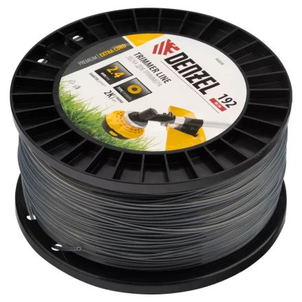 Леска для триммера двухкомпонентная круглая, 2,4мм х 192м, на DIN катушке EXTRA CORD// Denzel 96808 купить в Ноябрьске