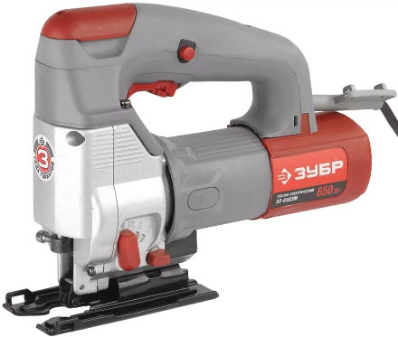 Лобзик ЗУБР, 3-х позиционный маятниковый ход, EU-хвостовик, сталь-10мм/дерево-60мм, 0-3100ходов/мин, 650Вт ЗЛ-650ЭМ купить в Ноябрьске