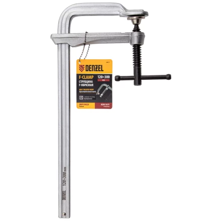 Струбцина F-образная Denzel 20477, 120x300мм, кованая купить в Ноябрьске
