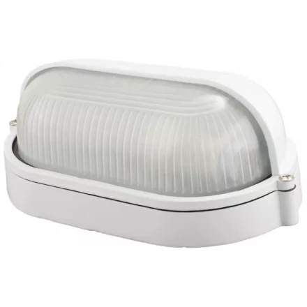 Светильник уличный СВЕТОЗАР влагозащищенный с верхним защитным кожухом, овал, цвет белый, 60Вт SV-57211-W купить в Ноябрьске
