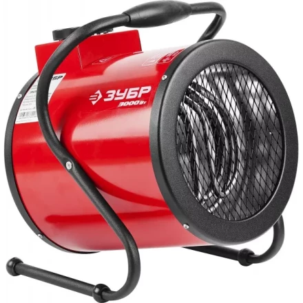 Пушка ЗУБР &quot;МАСТЕР&quot; &quot;круглая&quot; тепловая электрическая, гладкий нерж ТЭН, 3/1,5 кВт, 220В ЗТП-3000_М2 купить в Ноябрьске