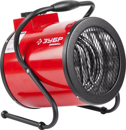 Пушка ЗУБР &quot;МАСТЕР&quot; &quot;круглая&quot; тепловая электрическая, гладкий нерж ТЭН, 3/1,5 кВт, 220В ЗТП-3000_М2 купить в Ноябрьске