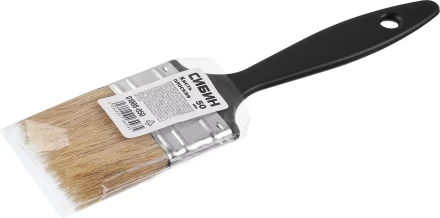 Кисть плоская СИБИН, пластиковая ручка, светлая щетина, 50мм 01008-050 купить в Ноябрьске