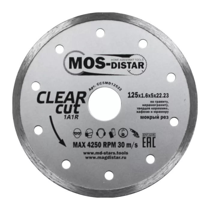 Алмазный отрезной диск 1A1R CLEAR CUT (Чистый рез) (5 mm) MOS-DISTAR 150*1,8*5*22,23 mm купить в Ноябрьске