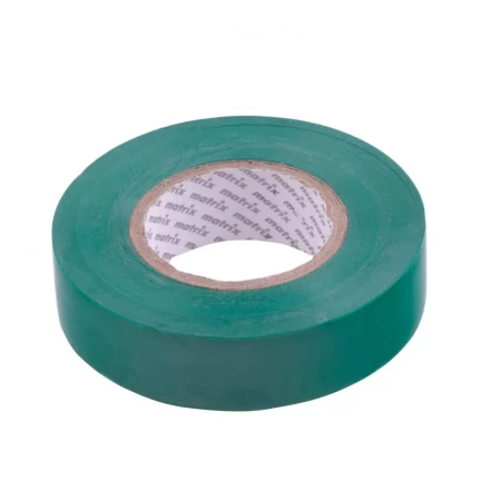 Изолента ПВХ 19 мм х 20 м зеленая 150 мкм Matrix 88781 купить в Ноябрьске