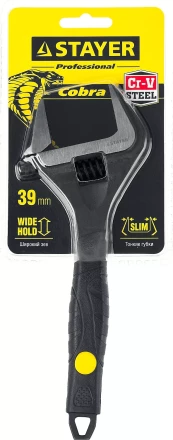 Ключ разводной COBRA, 200 / 39 мм, STAYER 27264-20 купить в Ноябрьске