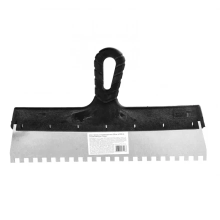 Шпатель из нержавеющей стали 350 мм зуб 8 х 8 мм пластмассовая ручка 85145 купить в Ноябрьске