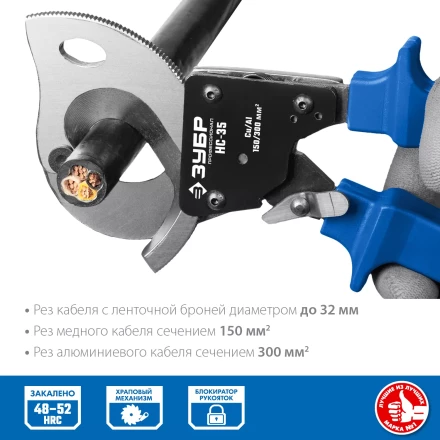 ЗУБР НС-35, d 32 мм, секторные ножницы, Профессионал (23350-32) купить в Ноябрьске