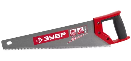 Ножовка по дереву (пила) ЗУБР МОЛНИЯ-5 400 мм, 5 TPI, прямой крупный зуб, быстрый рез поперек волокон, для крупных и средних заготовок 15075-40_z01 купить в Ноябрьске