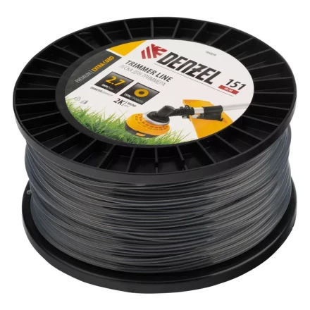 Леска для триммера двухкомпонентная круглая, 2,7мм х 151м, на DIN катушке EXTRA CORD// Denzel 96809 купить в Ноябрьске