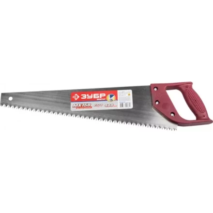 Ножовка ЗУБР &quot;МАСТЕР&quot; по дереву, прямой крупный зуб, пластиковая ручка, шаг зуба 5мм, 400мм 1525-04-40 купить в Ноябрьске