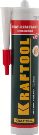 Герметик силиконовый KRAFTOOL красный, температуростойкий (от -62 С до 275 С), 300мл 41259-4 купить в Ноябрьске