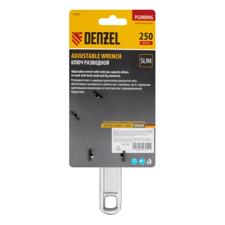 Ключ разводной Denzel 205 мм, алюминиевый 15755 купить в Ноябрьске