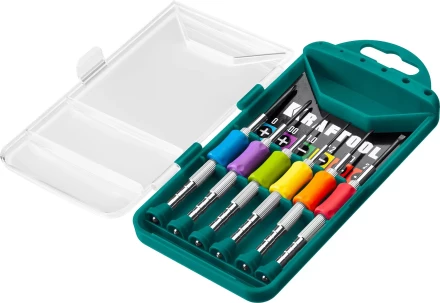 Набор Precision-6: часовые отвертки для особо точных работ, металлическая рукоятка с противоскользящей накладкой, жало из специальной стали SNCM8660. 25679 купить в Ноябрьске