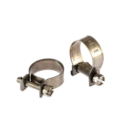 Хомуты металлические MINI 18-20 мм ширина 9 мм винтовой W4 2 шт Сибртех 475073 купить в Ноябрьске
