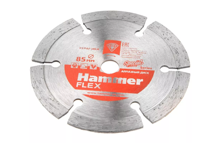 Круг алмазный HAMMER 206-236  Ф10х85мм сегментый по кирпичу купить в Ноябрьске