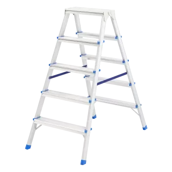 Стремянка двусторонняя 5 ступеней , алюминиевая Сибртех Россия 97925 купить в Ноябрьске