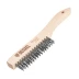 Щетка зачистная 3-х рядная, прямая проволока из нержавеющей стали с деревянной ручкой, EFP// Denzel 74843 купить в Ноябрьске