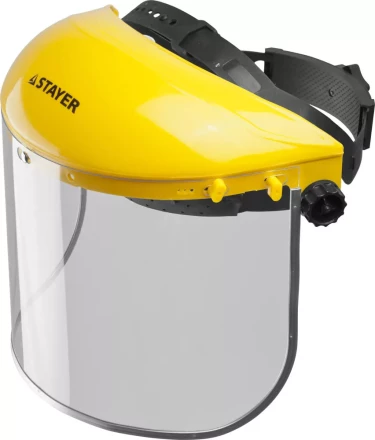 Щиток лицевой защитный STAYER &quot;MASTER&quot; пластиковое оголовье, разборная конструкция, визор из поликарбоната 400х200мм 11081 купить в Ноябрьске