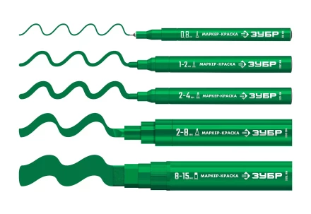 ЗУБР МК-1500 зеленый, 8-15 мм маркер-краска (06329-4) купить в Ноябрьске