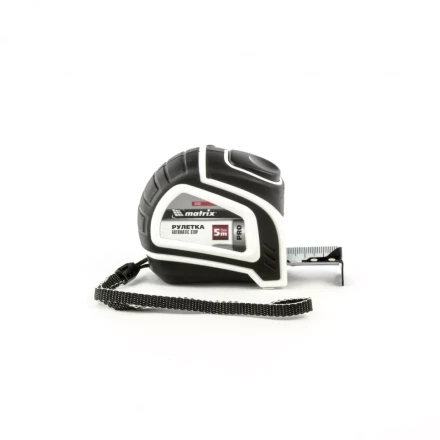 Рулетка Autostop 5 м х 25 мм двухкомпонентный корпус автоматическая фиксация MATRIX 32552 купить в Ноябрьске
