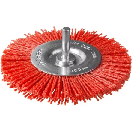 ЗУБР &quot;ПРОФЕССИОНАЛ&quot;. Щетка дисковая для дрели, нейлоновая проволока с абразивным покрытием, 100мм 35161-100_z02 купить в Ноябрьске